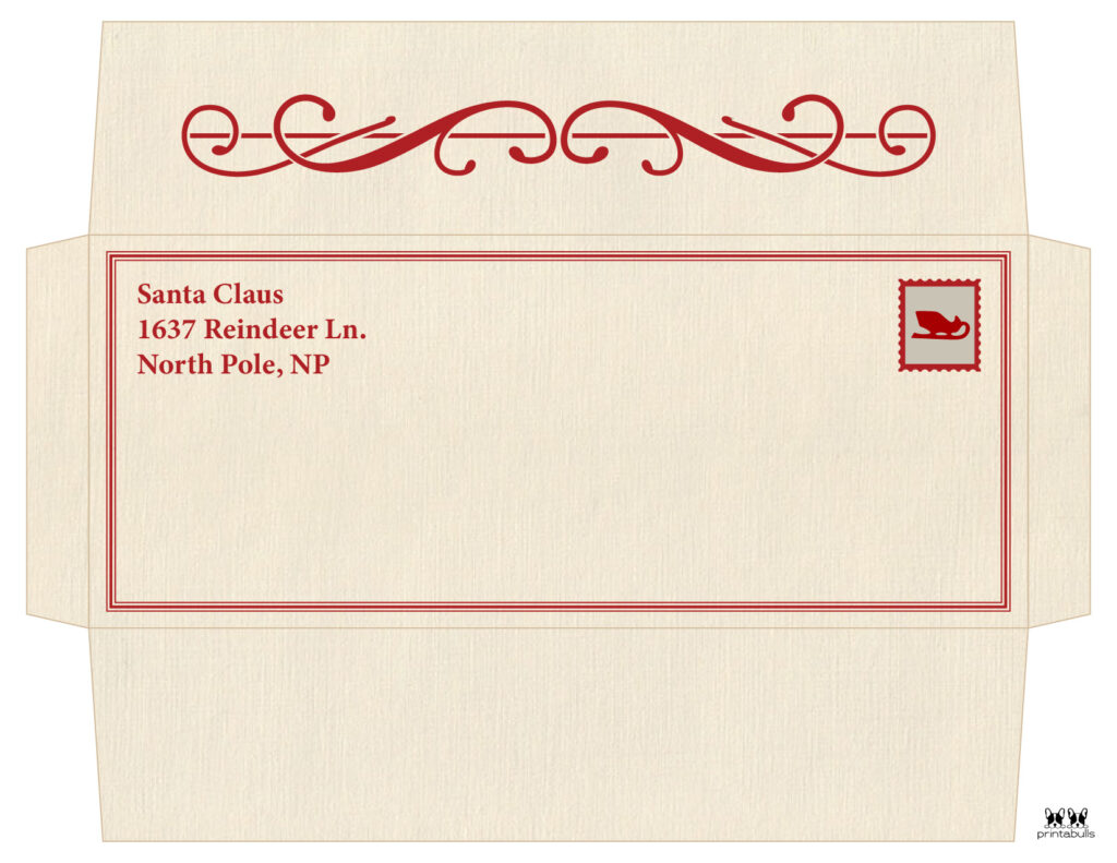 santa envelopes - free printables | printabulls